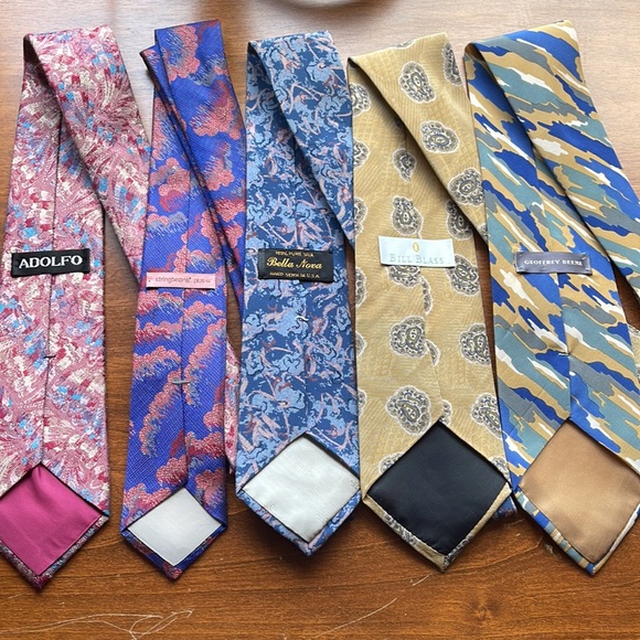 Lot of 28 Vintage Neckties Silk Variety Stripes Patterns Abstract 80s 90s Bundle - Picture 9 of 12